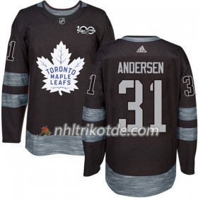 Toronto Maple Leafs Trikot Frederik Andersen 31 1917-2017 100th Anniversary Adidas Schwarz Authentic - Herren